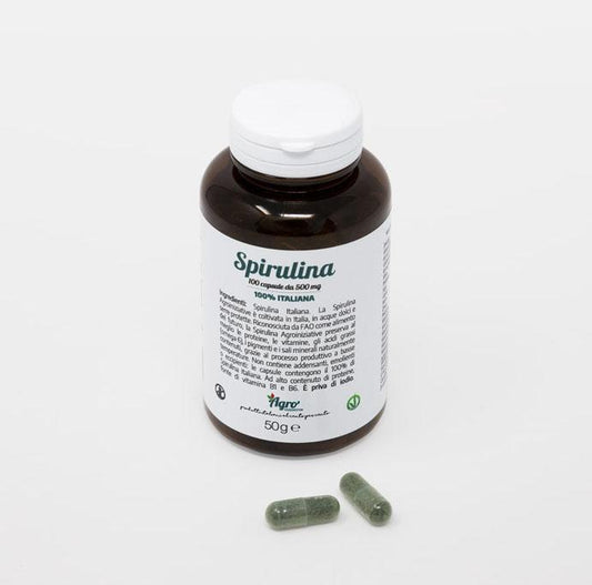 SpirulinaBio Capsules 500 mg